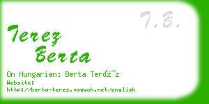 terez berta business card